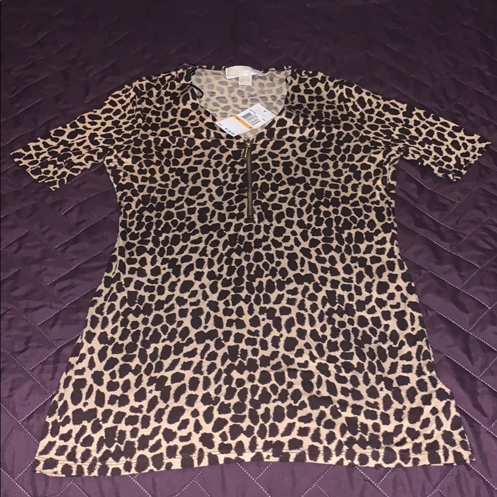 NWT Animal Print Michael Kors Blouse/Top